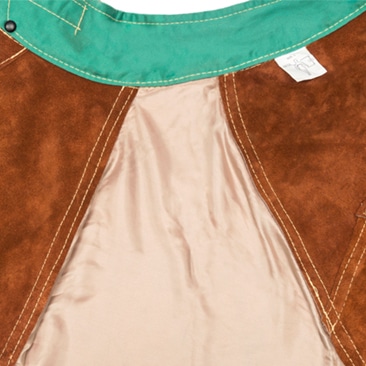 Weldas Lasjas leder Lava Brown - Proban 44-7300P | Welding jacket leather | Achterzijde 315 gr./m² vlamvertragend katoen (Proban) | Kevlar 5 draads | PBM | Webshop Laskleding
