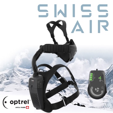 Optrel Swiss Air – TH3 ademhalingssysteem - met bedieningspaneel | Ergonomisch en lichtgewicht | TH3 filter | Herbruikbaar halfgelaatsmasker | 14h batterij | 4700.010