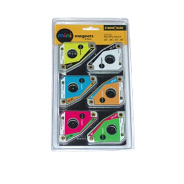 Webshop Gas Las Centrum: Strong Hand mini magneten | 6 stuks | Hoek 30°, 60°, 45° en 90° | uitgevoerd met permanente magneet