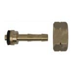 Wartel shell en slangtule kombi met ring - Propaan gereedschap - Aansluiting IN: SHELL - Materiaal: Messing - Diameter: 8 mm