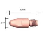 Binzel Contacttip M8 1.0 E-Cu 30mm | MIG MAG Lassen | Lastoorts onderdelen | Verpakkingseenheid: 10 stuks | Binzel nr.: 140.0313