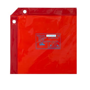 Weldas LAVAshield oranje/rood lasscherm 1.74 x 2.34 mtr | Past in frame 1.8 x 2.4 mtr | Heat sealed seams | Nylon ties | COMBOframe: 55-866832 | 55-6168
