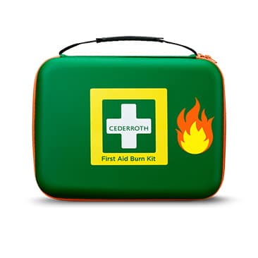 Cederroth First Aid Burn kit. Eerste hulp bij verbrandingen, eenvoudig met duidelijke instructies, voor werkplekken. Cedderroth nr.: 51011013